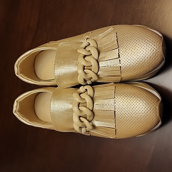 Coconut by Matisse Gold Bess Platform Loafer sz 9 - Picture 1 of 8